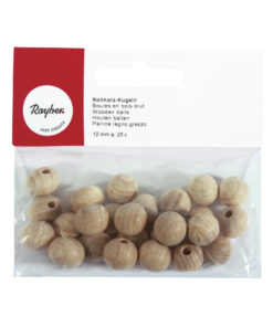 Rohholz-Kugeln halbgebohrt, 12mm ø