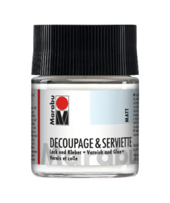 Marabu Decoupage Lack und Kleber, matt, Glas 50 ml