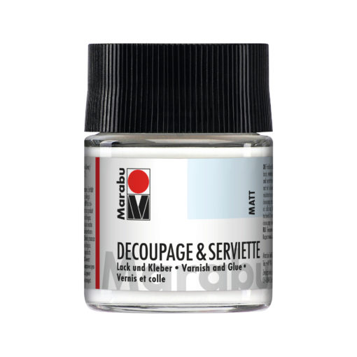 Marabu Decoupage Lack und Kleber, matt, Glas 50 ml