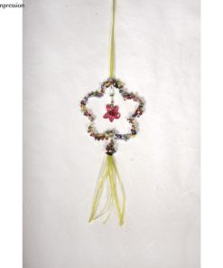 Drahtblume mit Perken, 7,5cm ø