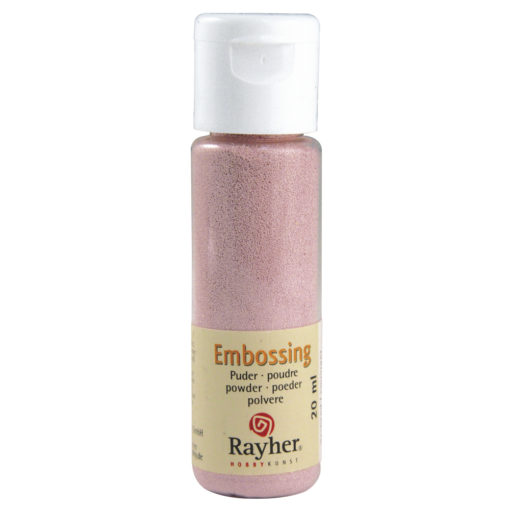 Rayher Embossing-Puder, rosé deckend, 20 ml