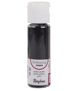 Rayher Embossing-Puder, schwarz deckend, 20 ml