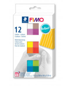 Staedtler Fimo Soft Brillant Colours, 12 Halbblöcke à 25g