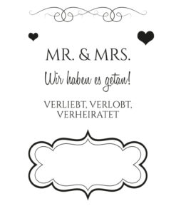 Efco Stempel Clear Stempelblock MR. & MRS.