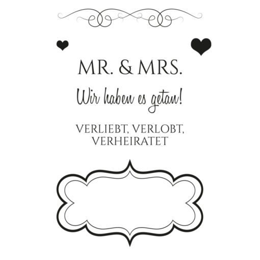 Efco Stempel Clear Stempelblock MR. & MRS.