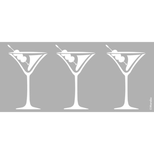 Schablone Cocktailgläser zum Schablonieren