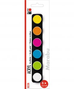 Marabu Farbenset, neonfarben, 6x3,5 ml