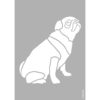 Schablone Pug Dog zum Schablonieren