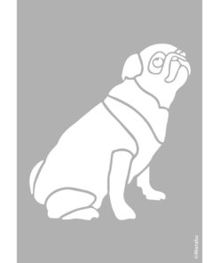 Schablone Pug Dog zum Schablonieren