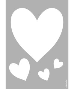 Schablone Small Hearts zum Schablonieren