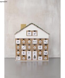 Adventskalender Haus aus Pappmache