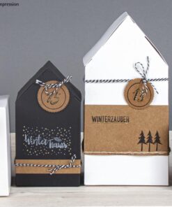 Clear Stamps - Weihnachtsgrüße auf Schachteln