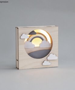 Holzbausatz 3D-Motivrahmen, Wolken