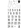 Rayher Clear-Stamps Adventskalender Nordic zum Gestalten