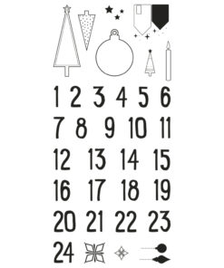 Rayher Clear-Stamps Adventskalender Nordic zum Gestalten