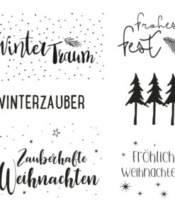 Rayher Clear Stamps Weihnachtsgrüße für Scrapbooking