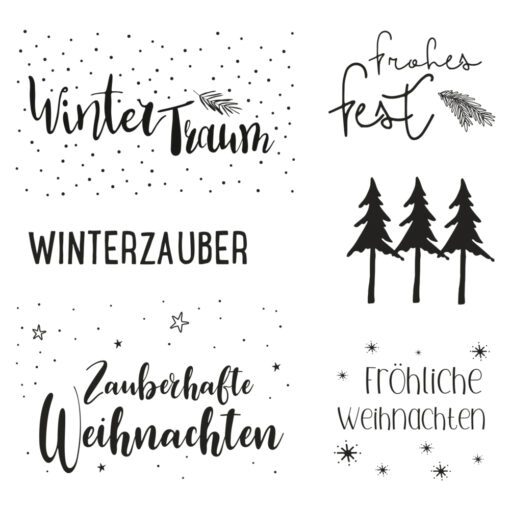 Rayher Clear Stamps Weihnachtsgrüße für Scrapbooking