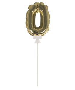 Folienballon Topper Zahl 0 zum Dekorieren