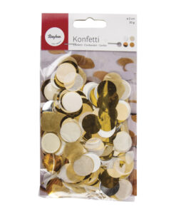 Konfetti silber gold weiß creme 2cm ø, 30g im Beutel