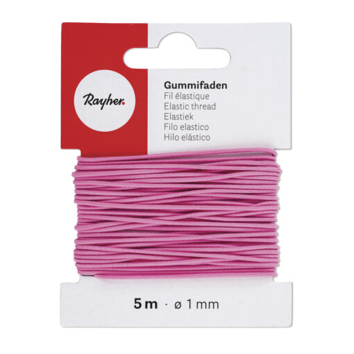 Gummifaden, pink, zur Schmuckgestaltung