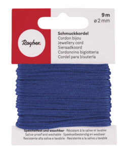 Rayher Schmuckkordel, 2mm Ø, mittelblau