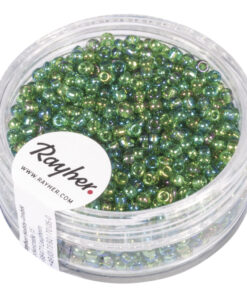 Rocailles, 2,6mm Ø, in grün, zur Schmuckgestaltung