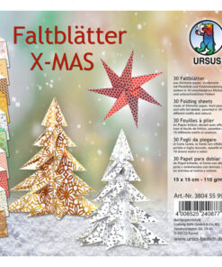 Ursus Faltblätter Xmas, 15x15cm, 30 Blatt