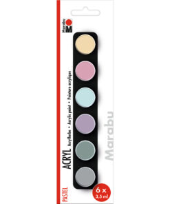 Marabu Acrylfarben-Set Pastel zum Malen und Basteln