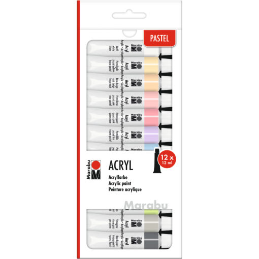 Marabu Acrylfarben-Set Pastel, zum Malen