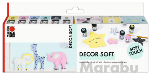 Marabu Acryl-Softfarbe-Set, zum Malen und Basteln