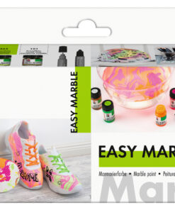 Marabu Starter-Set neon, Easy Marble, zum Marmorieren