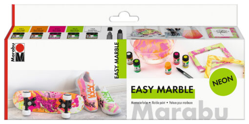 Marabu Starter-Set neon, Easy Marble, zum Marmorieren