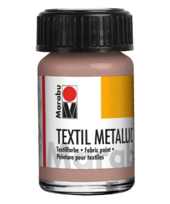 Marabu Textil metallic, deckende Stoffmalfarbe, 15ml Rosé-gold