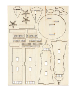 Holz-Bausatz Leuchtturm zum Zusammenstecken