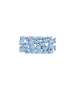 glänzend polierte Holzperlen, taubenblau