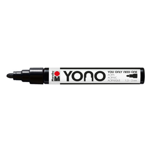 Marabu YONO Marker Schwarz, universelle Rundspitze