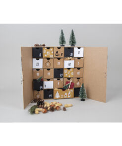 Dekoidee Papp-Adventskalender Schränkchen