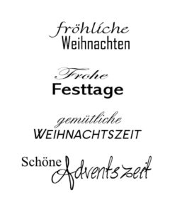 Stempel Clear Weihnachten, 4-teiliges Set