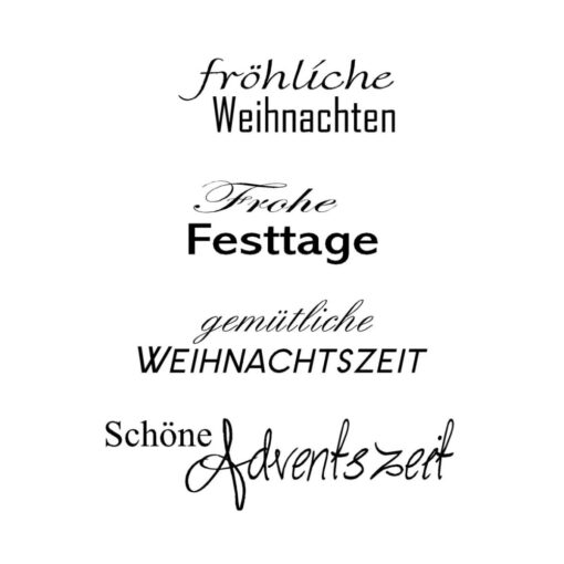 Stempel Clear Weihnachten, 4-teiliges Set