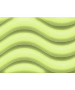 Runde Laterne aus W-Welle in apfelgrün