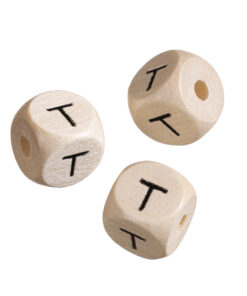 Holz-Buchstabenwürfel T
