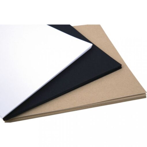 Origami-Faltblätter in Weiß, Kraft und Schwarz