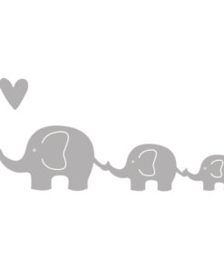 Stanzschablone Elefantenfamilie