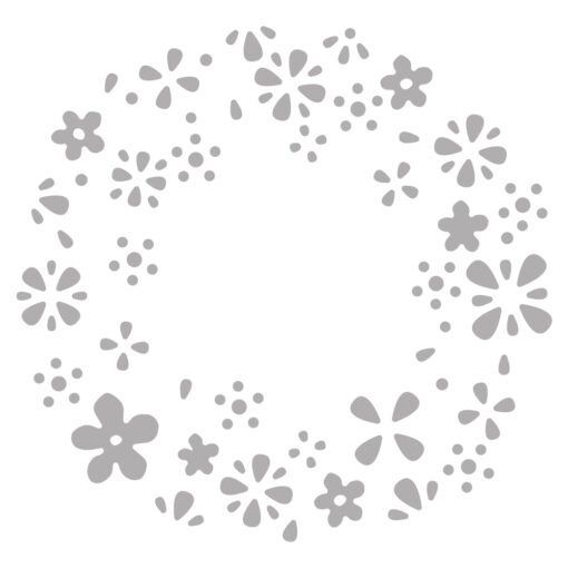 Rayher Stanzschablone Blütenkranz Negativ, ca. Ø 7,5 cm