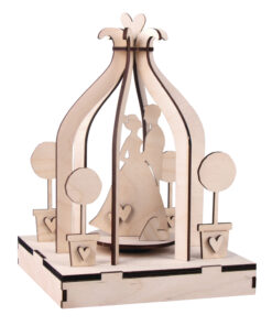 aufgebauter Holz-Bausatz in 3D, Mr and Mrs
