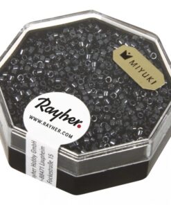 Miyuku Delica-Rocailles, 1,6mm, metallic anthrazit
