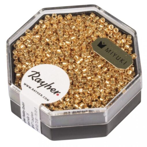 Miyuku Delica-Rocailles, 1,6mm, metallic gold