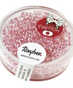 Papillon-Rocailles rosa chiffon, 2x4 mm