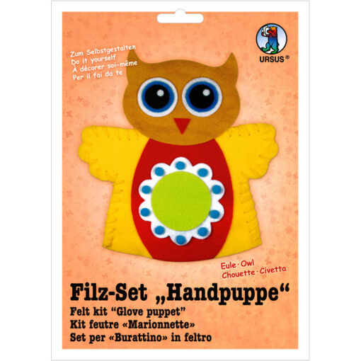 Ursus Handpuppe Eule aus Bastelfilz