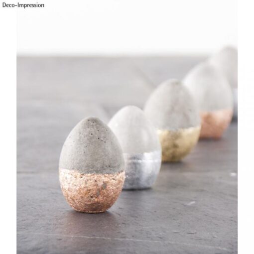 Beton-Eier aus Kerzengießform Ei